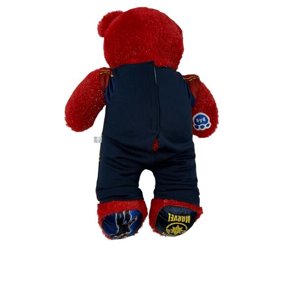 Build a Bear Captain Marvel Plush Red Glitter Bear Superhero Stuffed Animal 16" - Picture 2 of 15